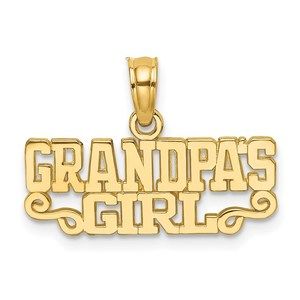 Million Charms 14k Yellow Gold GRANDPAS GIRL Charm